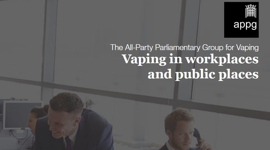 allow vaping in the workplace says UK government
