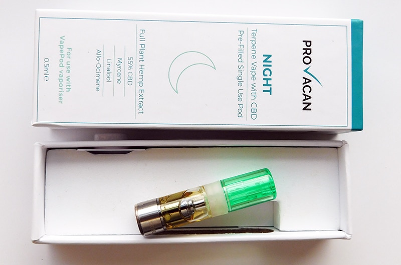 provacan cbd pod kit review night pod