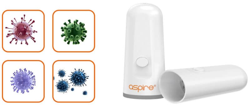 Aspire Degerm Drip-Tip Sterilizer reviewed kills bacteria