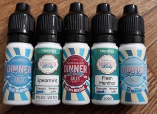 Dinner Lady Menthol range bottle check