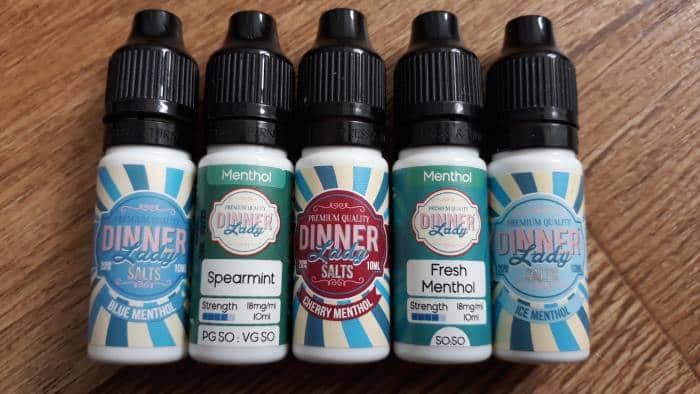 Dinner Lady Menthol range bottle check