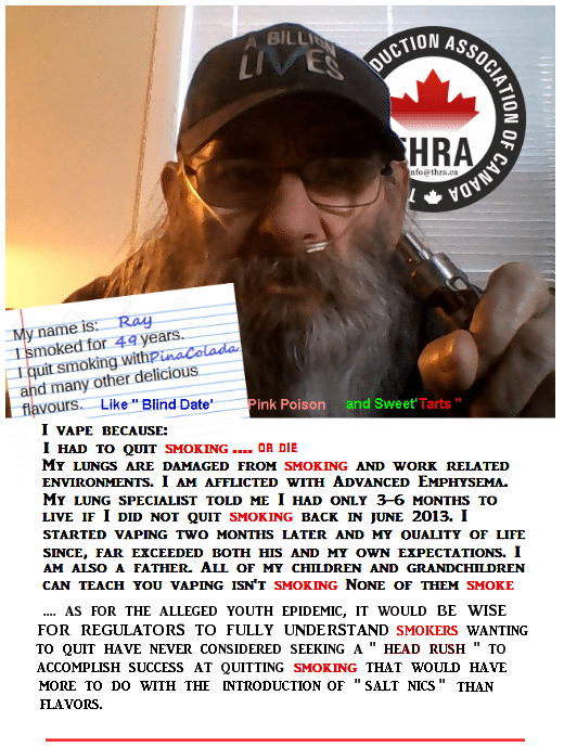 Vape Advocate Refused Oxygen save ray yeates