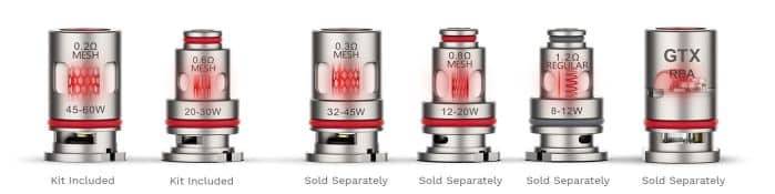 Vaporesso Target PM80 SE coil options