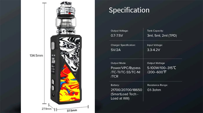 maxus 100w specs