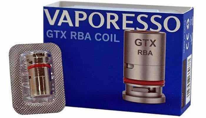 vaporesso gtx one kit gtx rba coil