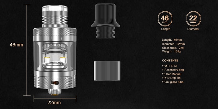 lung rta specs