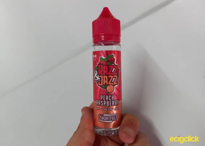 Razz & Jazz e-liquid Peach Raspberry Shortfill