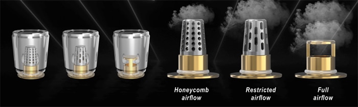 Damn Vape Wotan Mesh airflow options