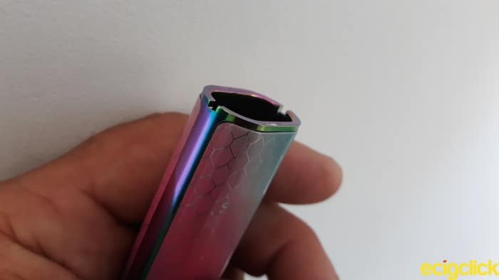 Smok Novo X Pod Kit air ingress slots on battery section