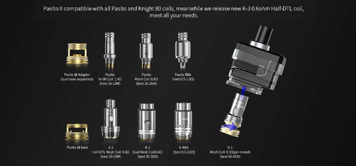 pasito 2 coil options