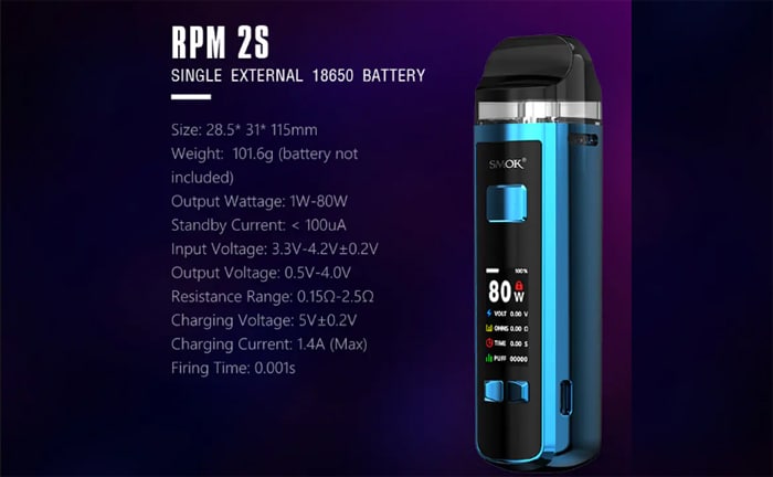 rpm 2s specs