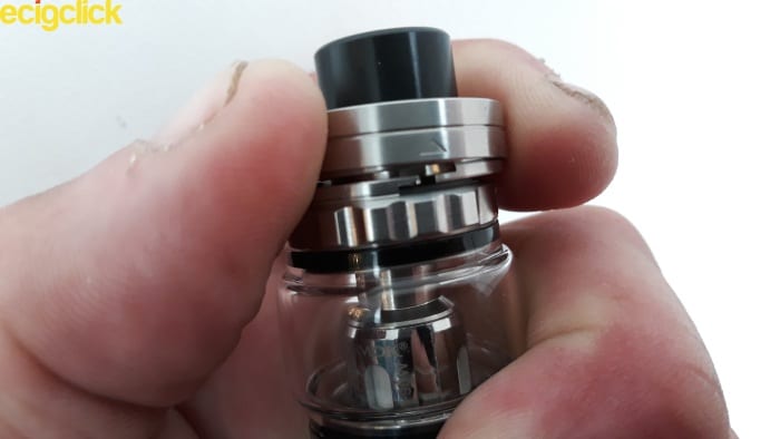 TFV9 tank top cap locking mechanism