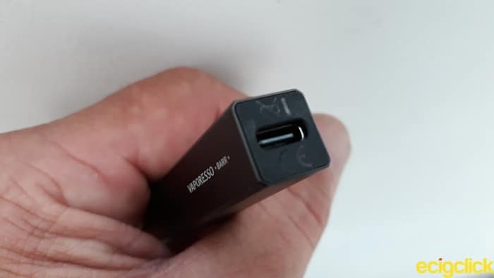 Vaporesso Barr pod kit type C USB charging port