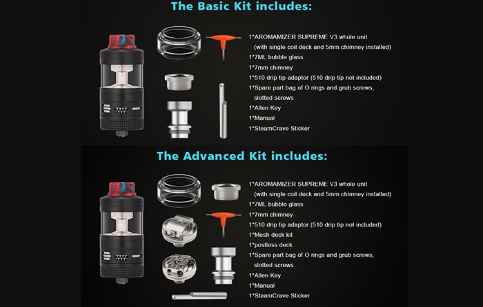 supreme v3 rdta contents