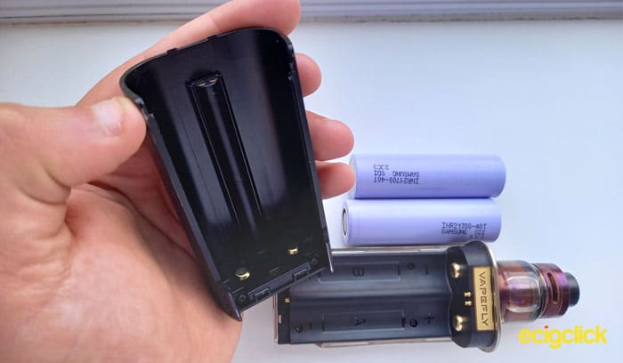 Vapefly Kriemhild mod battery pack compartment