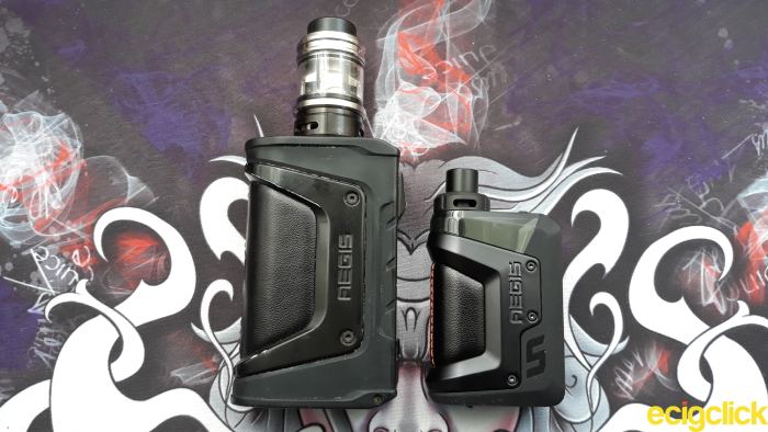 Geek vape Aegis Hero with Geek vape Aegis Legend comparison