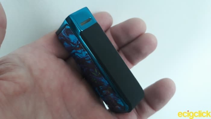 Smok Nord X Pod Kit rubber band on side of battery