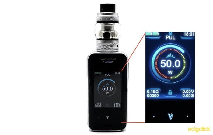 Vaporesso Luxe 2 Screen Detail