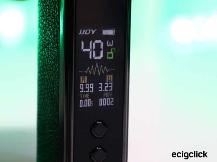 iJoy Captain 1500 display