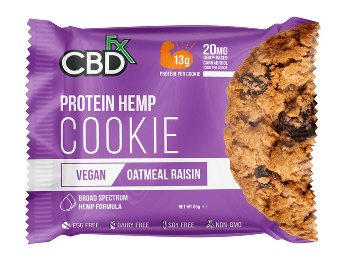 CBDfx CBD Protein Cookies oatmeal and raisin review