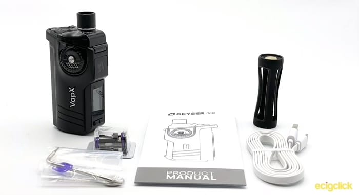 VapX Geyser 1.5 Box Contents