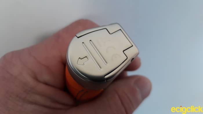 Wotofo Manik Mod section showing hinged battery door