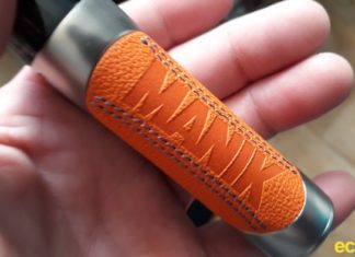 Wotofo Manik Mod section featuring premium leather finish