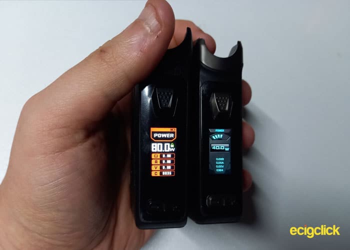 Geekvape Aegis Boost Pro user interface comparson