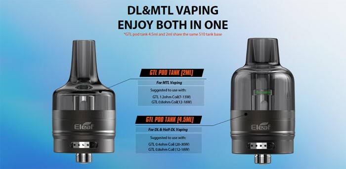 gtl pod tank options