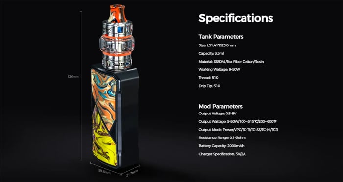 maxus 50W kit specs