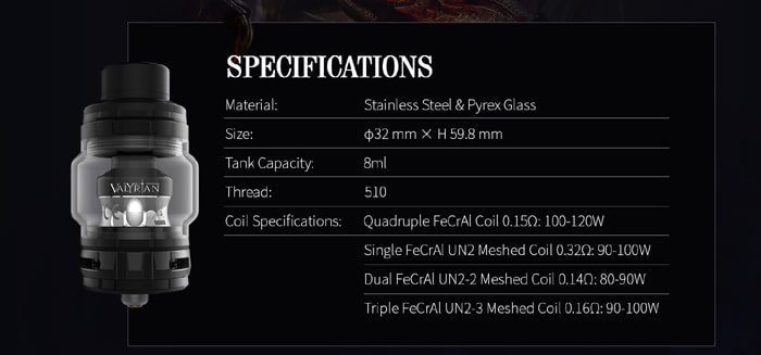 valyrian 2 pro specs