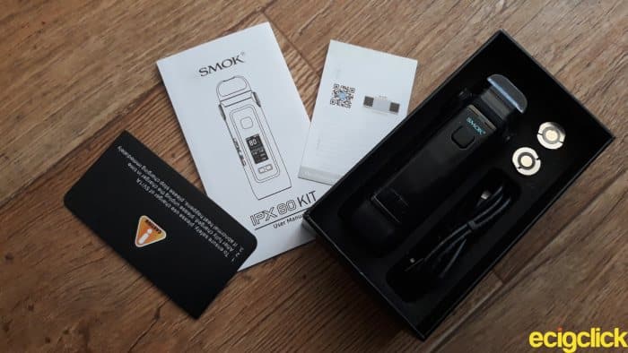 Smok IPX80 pod kit unboxed