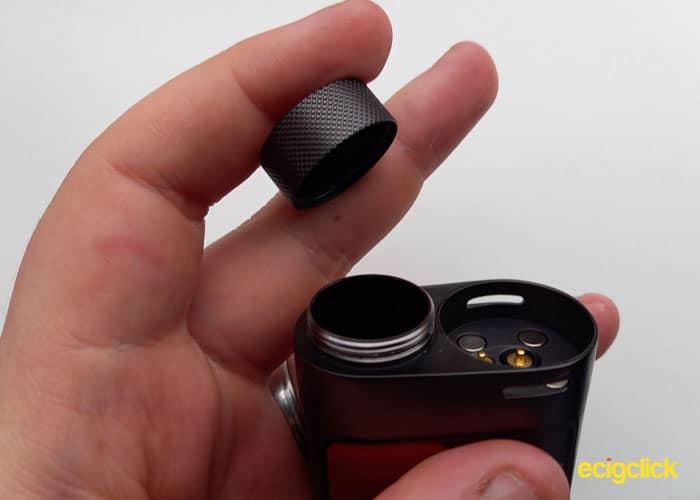 Vaporesso PX80 Pod Modbattery cap battery compartment