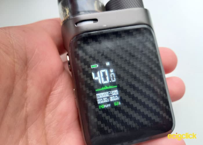 Vaporesso PX80 Pod Mod screen