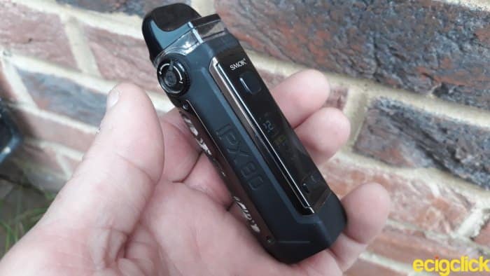 Smok IPX80 pod kit hand check