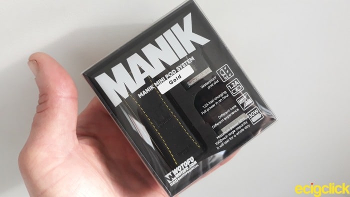 Wotofo Manik Mini pod kit boxed