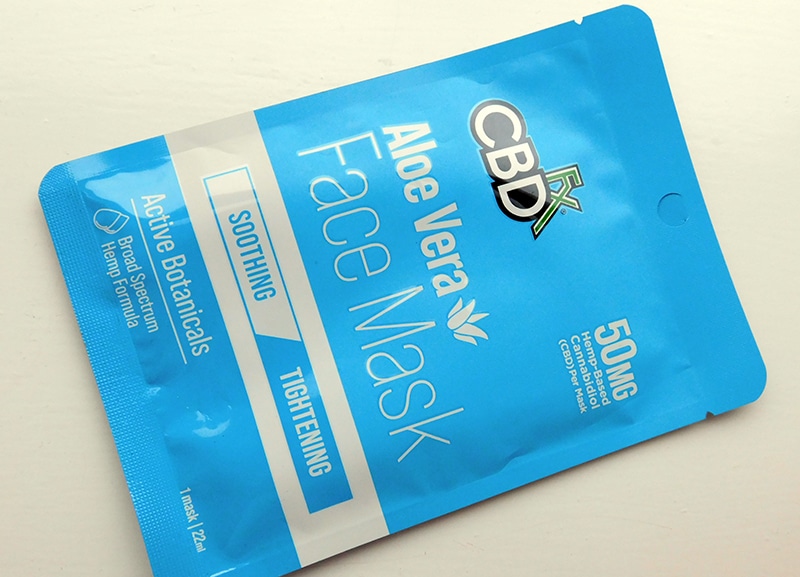 cbdfx cbd face masks review aloe vera