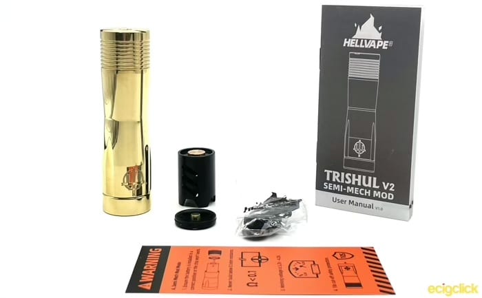 Hellvape Trishul V2 Semi-Mech Box Contents