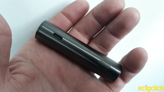 Kizoku Oaker battery section showing USB port and manu logo