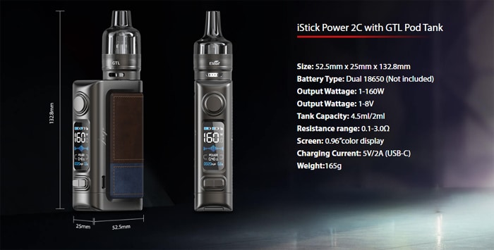 istick power 2c mod specs