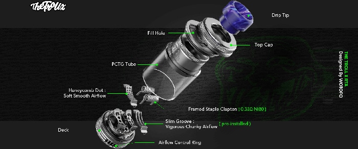 troll x rta components