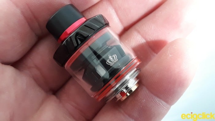 Uwell Crown V push and play coil inside the tank