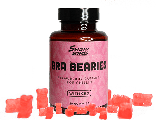 sunday scaries bra bearies strawberry cbd gummies review