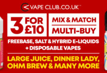 Vape Deal: 3 Eliquids For £10 – Vape Club 3 Eliquids For £10 cheap deal vape club