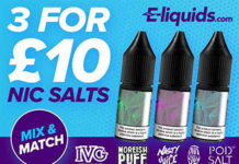 Vape Deal: 3 Nic Salts £10