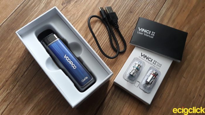 Voopoo Vinci II Mod Pod box contents