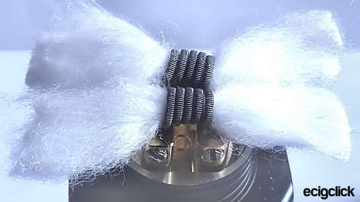 DigiFlavor Drop 1.5 RDA cotton in fluffed