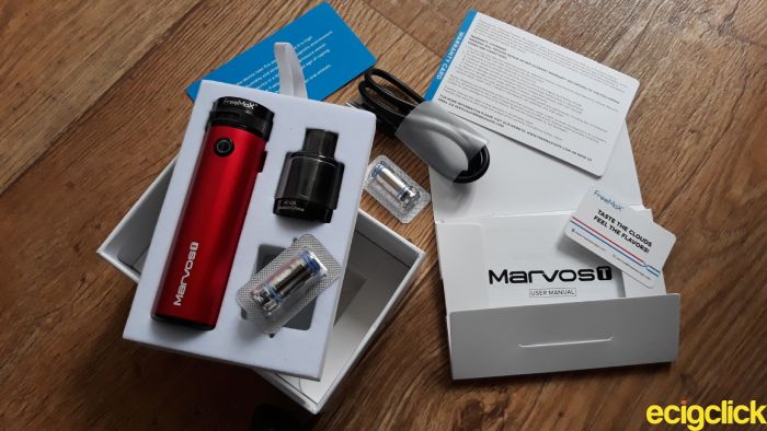 Freemax Marvos T Pod Kit unboxed