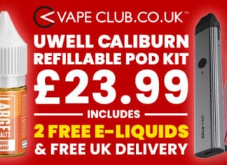Uwell Caliburn Pod free liquid vape club
