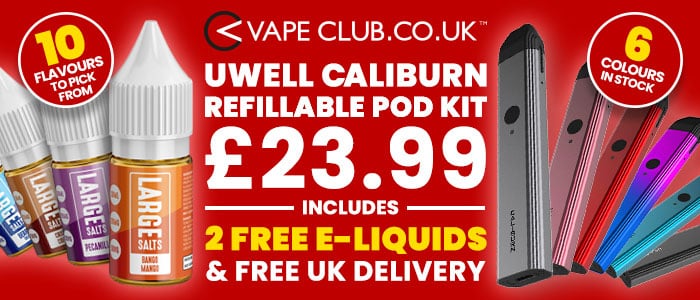 Uwell Caliburn Pod free liquid vape club